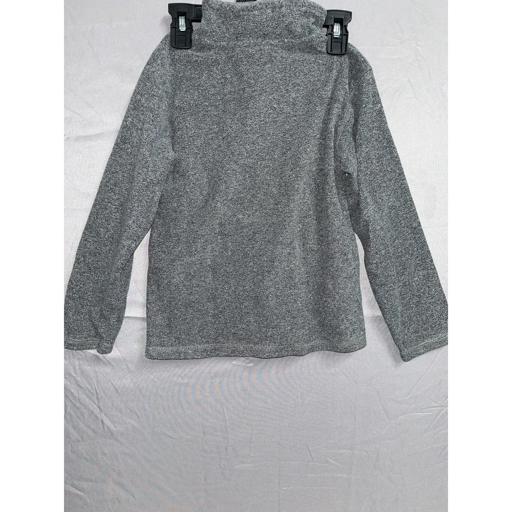 Avalanche‎ Fleece Jacket Boys M (5-6) Heather Gray Logo Mock Neck Quarter Zip